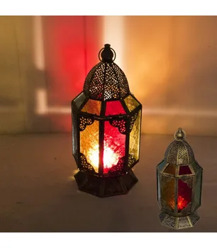 

Farol Candle - Octagonal - Drawn Arabic Aged - Multicolor