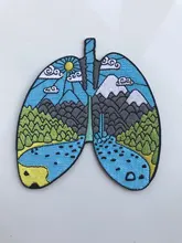DIY Adventure Travel Patches For Clothing Mountain Camping Badge Space Stripe Iron On