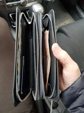 Carteras de hombre Baellerry de gran capacidad bolsillo del teléfono celular de doble cremallera embrague bolsa de Passcard de bolsillo de hombre de negocios cartera