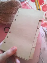 Papel de mesa A5/A6, planificador con divisor de páginas con 6 agujeros, 5 uds.