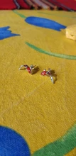 SILVERHOO-pendientes de esmalte rojo para mujer, joyas de plata moderna, Plata de Ley 925 auténtica, Lucky Koi