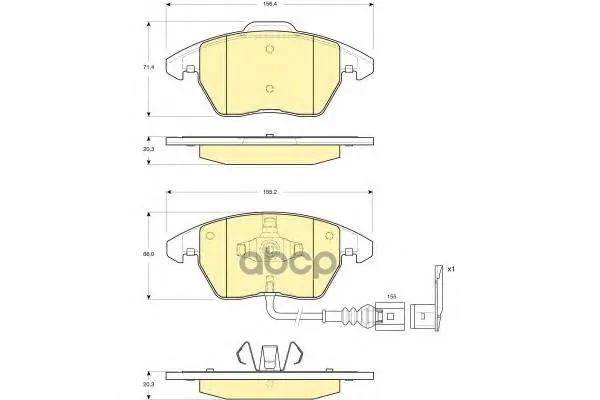 Колодки Тормозные Audi A3/Volkswagen G5/Passat 06/Touran 0306/Caddy 04 Пер. Girling 6115502 Girling арт. 6115502