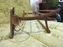 Towel-Rack Hooks Bathroom-Accessories Foldable Antique Aluminum Brass with Active