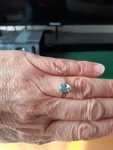 JewelryPalace-anillo de compromiso plata de primera ley y Topacio azul para mujer, sortija, plata esterlina 925, piedra preciosa, 925 anillos de plata esterlina solitario