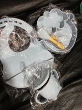 Juego de cuencos de alimentación de bebé en forma de oveja, plato de silicona de grado alimenticio, tazón de succión, alimentación de bebé, sin BPA, vajilla infantil impermeable, 5 uds.