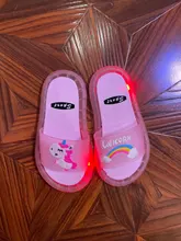 Zapatillas LED para niños y niñas, sandalias de baño para bebés, zapatos ligeros, 2020