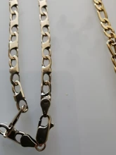 Collar de cadena Figaro para hombre, cadena larga de acero inoxidable, Color dorado, regalo de joyería, 2020