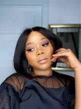 Luvin-mechones de cabello humano postizo brasileño, extensiones de cabello humano liso con cierre frontal de encaje 4X4