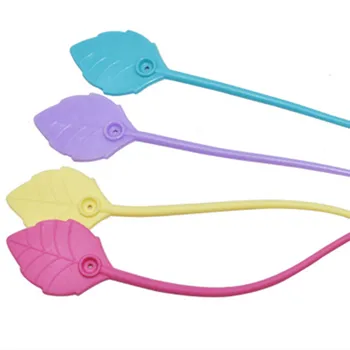 

5 Pcs/lot New Sale Household Practical Color Leaves Shape Silicone Wire Cable Tie Food Bag Sealing Clamp High Quality Hot