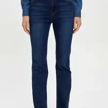 Дефакто женские осенние повседневные синие джинсы женские стильные прямые джинсовые штаны женские джинсовые штаны Trousers-L8104AZ19AU