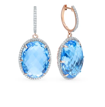 

Sunlight gold topaz and diamond earrings