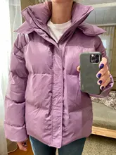 Womens Puffer Jacket Parkas Hooded-Coat Outwear Harajuku Korean-Fashion Winter