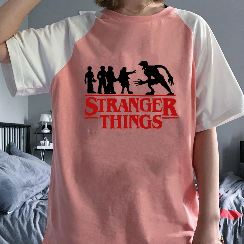

2019 New Women T-shirts Fashion Stanger Things Season 3 Print Tees Tops Short Sleeve Summer Casual O-Neck Tee shirt