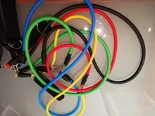 11 unids/set tubo de látex resistencia bandas elásticas para Fitness Yoga gimnasio Ejercicio de tirar de la cuerda casa soporte elástico entrenamiento de la fuerza muscular