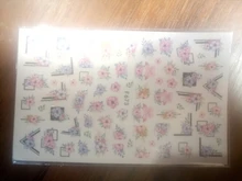 3D Nail Sticker Decals Self-adhesive Design Stickers for Nails Geometric Flowers Bird