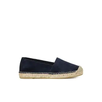 

VIDORRETA-women-flat espadrilles-espadrille flat ESPARTO leather SERRAJE navy blue