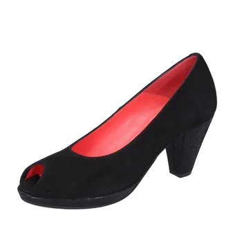 

PAS DE ROUGE women's pumps black suede