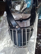 Canasto de alambre de Metal fuerte para perros grandes, bozal para morder, antimordedura, negro/marrón