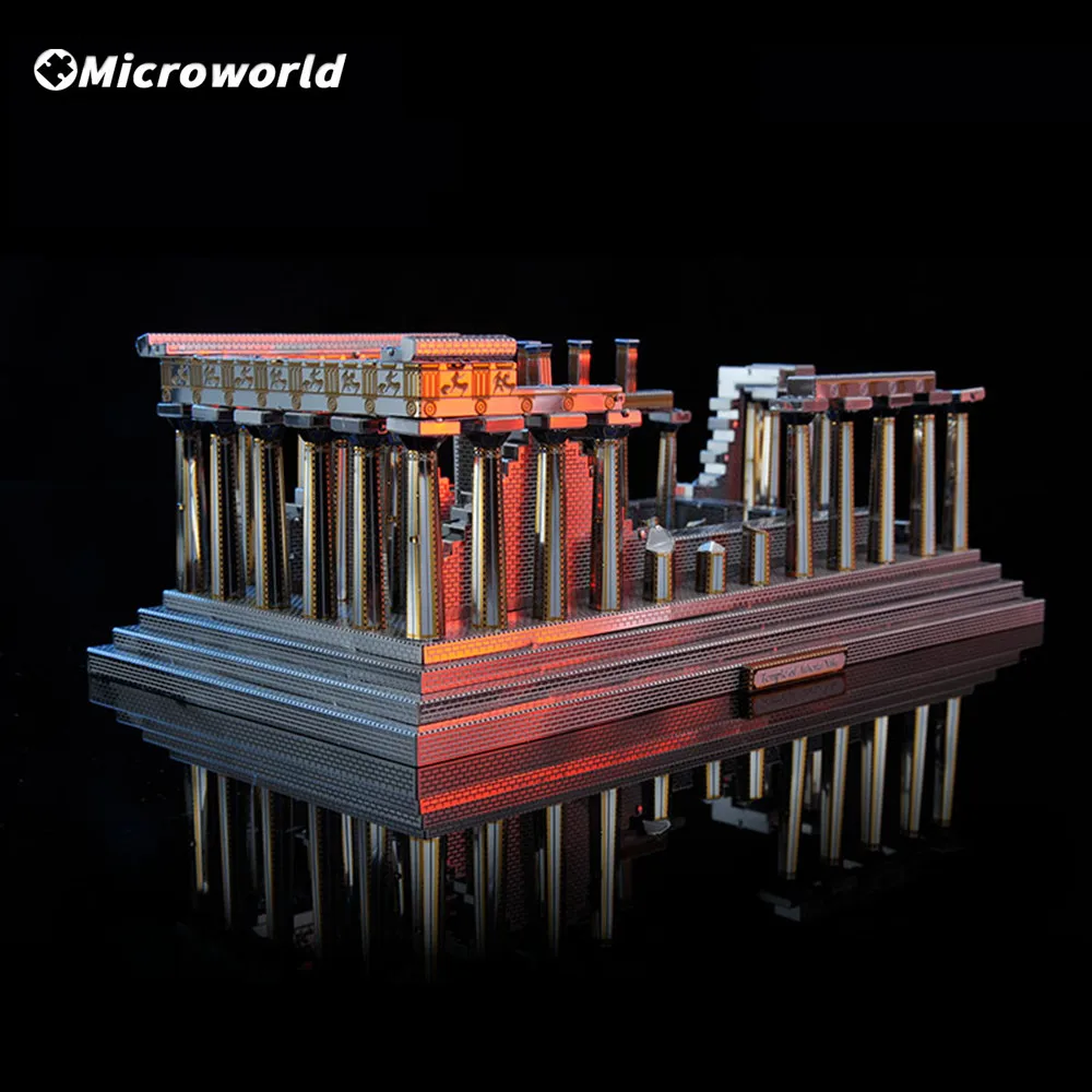 Microworld 3D Metal Puzzle Games Temple of Athena Building Models Kits DIY Laser Cut Jigsaw Toys Christmas Gifts For Teen Adult 6