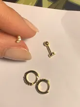 ROXI-Pendientes de aro coloridos con cristales de circonita para mujer, aretes de lujo, a granel, ajustados, de cartílago arcoíris