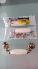 Drawer Knobs Hardware Wardrobe Cabinet-Handles Ceramic NAIERDI Bronze European Furniture