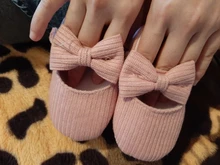 Zapatos de punto con lazo para bebé, calzado de algodón para recién nacido, primeros pasos, suela suave antideslizante, para primavera y otoño