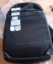 Kingsons-Mochila negra ultraligera para ordenador portátil Unisex, morral delgado de 15,6 pulgadas para oficina y trabajo