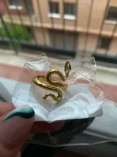 Anillo de serpiente de estilo Retro para hombre y mujer, anillo ajustable abierto en forma de serpiente Punk, Color dorado, regalo de joyería