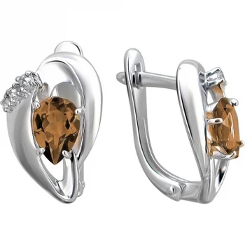 

Esthete earrings with cubic zirconia and silver