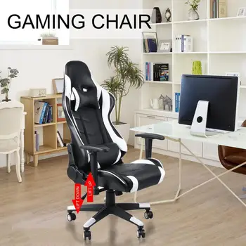 

360 Degree Fashion Rotation Gaming Chair High Back Computer Office Chair With Headrest Lumbar Support Racing Gaming Chair