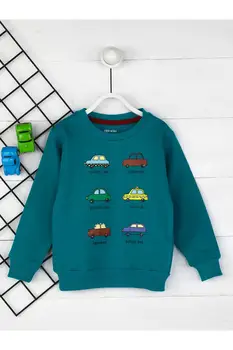 

Oil Green Seasonal Male Child Sweatshirt