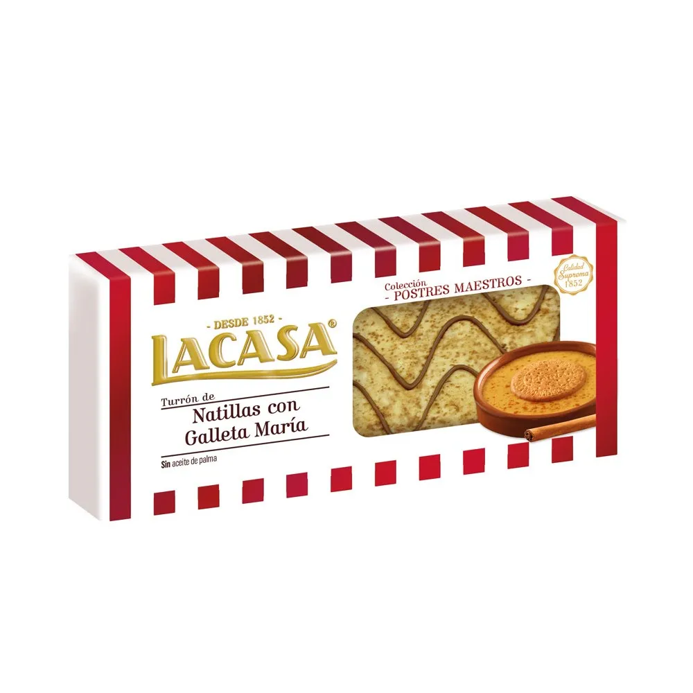 Custard nougat with cookie Mary