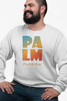 

Angemiel Wear Palm Florida White Men 'S Sweatshirt