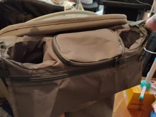 Organizador Universal de cochecito con portavasos aislado, bolsa de teléfono desmontable, correa de hombro, apto para cochecito