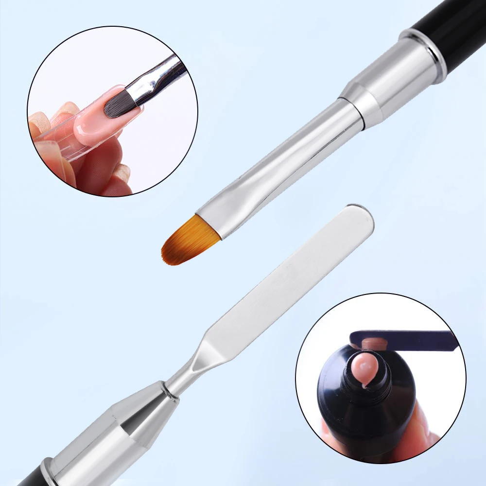 

BNG Dual Head Art Acrylic UV Poly Nail GEL Extension Removal Builder Drawing Pen Brush Spatula Stick Manicure Tool