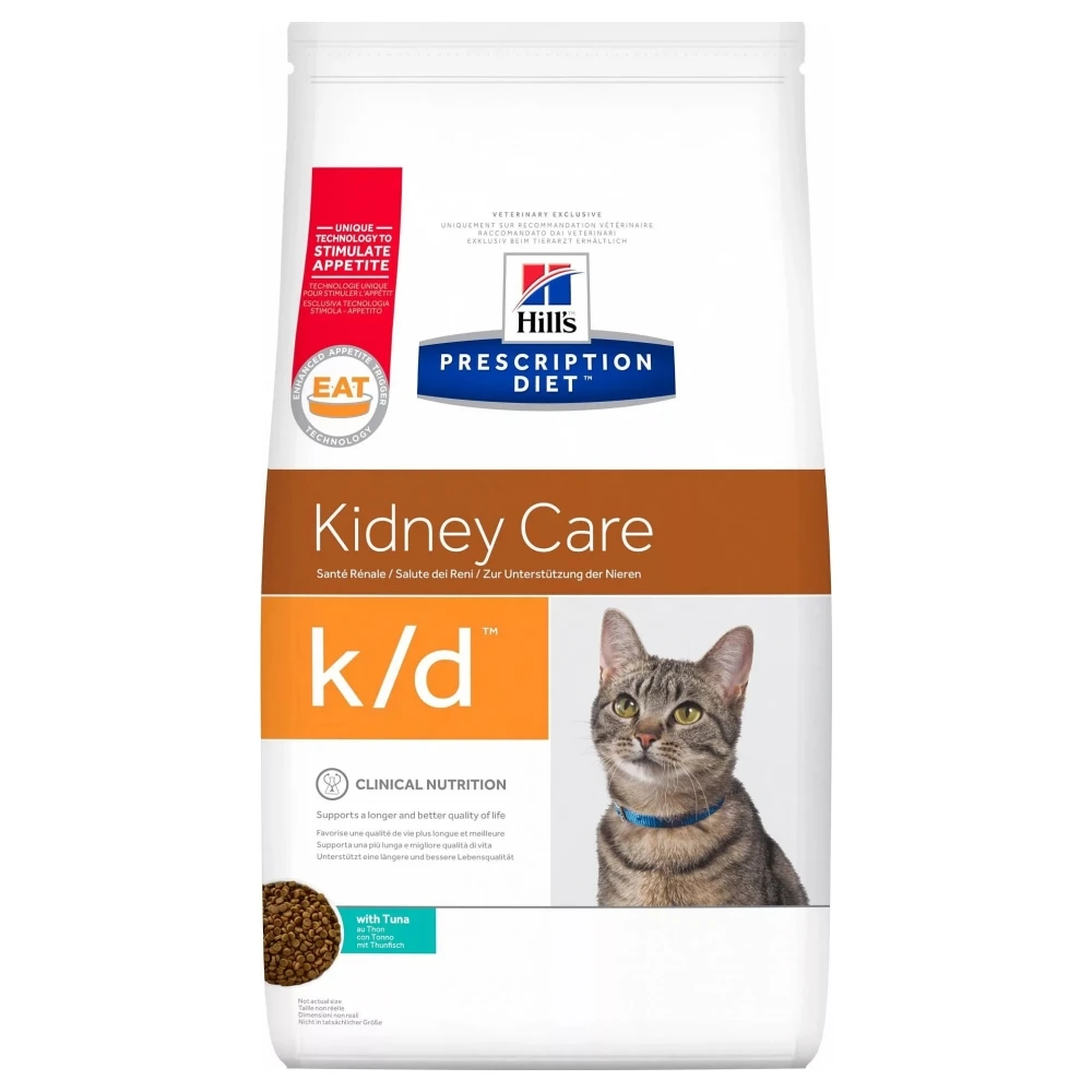 Hill's Prescription Diet Feline Kidney Care k/d Tuna (400 г) - Сухой корм для кошек при почечной