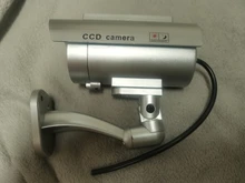 3 uds/1 bolso Cámara ficticia falsa simulación Solar impermeable al aire libre de vigilancia de seguridad CCTV con LED rojo parpadeante