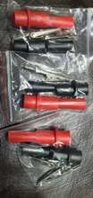 1 Pair Alligator Crocodile Test Clip Clamp For Multimeter Tester Probe New