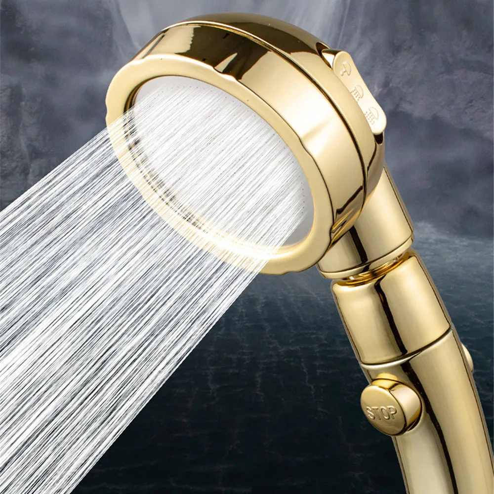 360 Degrees Rotating Shower Head Adjustable 3 Modes Bath Shower Jetting