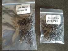 Accesorios de pesca de agua salada, 50 Uds., refuerzo de acero inoxidable, resorte de cierre rápido, hebilla de sujeción, Conector de caída de señuelo