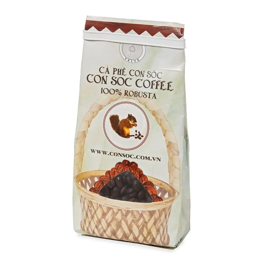 Вьетнамский кофе в зернах Con Soc - Робуста (200г) | Продукты