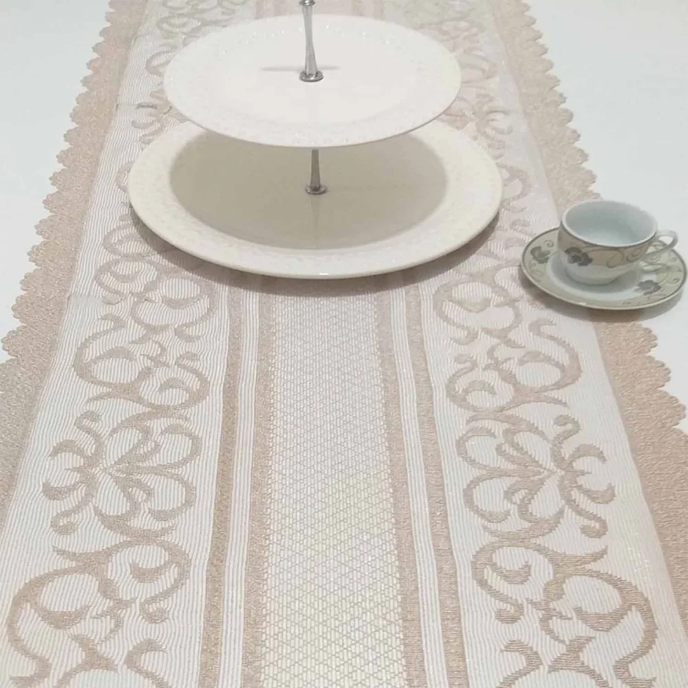 Коричневый Embrodery Тюль прямоугольная крышка стола для столовой небольшой кухонный стол бегун для свадьбы День рождения, детский душ