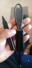 Kit de pluma de llenado de barba para hombre, lápiz de barbero con cepillo, herramienta de estilismo para cejas, grabado de pelo Facial, forma de reparación de bigote