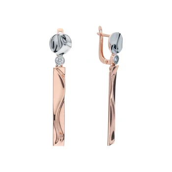 

Silver earrings with cubic zirconia sunlight sample 925