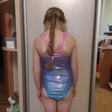 Bañador de una pieza para niñas de 3 a 16 años, traje de baño, Monokini, A364, novedad de verano, 2021