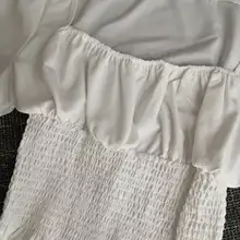 Short Blouses Womens Tops Long-Sleeve Vintage Square-Collar Casual Simple New Bow Solid