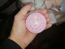 Garland-Lights String Fairy-Lights-Decoration Cotton-Ball Xmas Wedding-Party Holiday