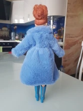 1 Pcs Handmade High Quality Doll Coat Dress Fur Clothes for Barbie Doll Winter Wear Leopard