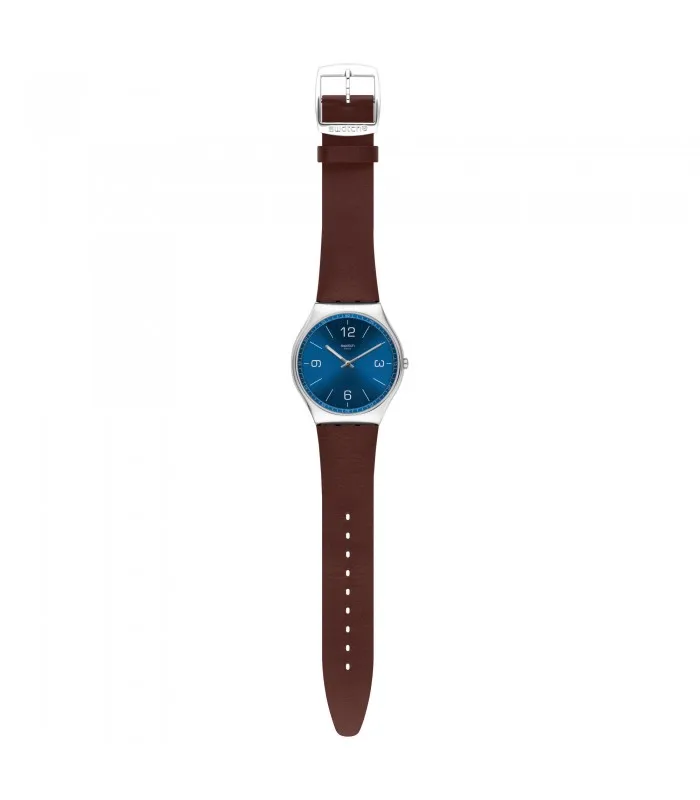 Часы swatch SKINWIND кожи ирония 42 мм SS07S101