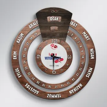 

Personalized Professional Veterinarian Infinite Mayan Calendar Wooden Wall Clock-1